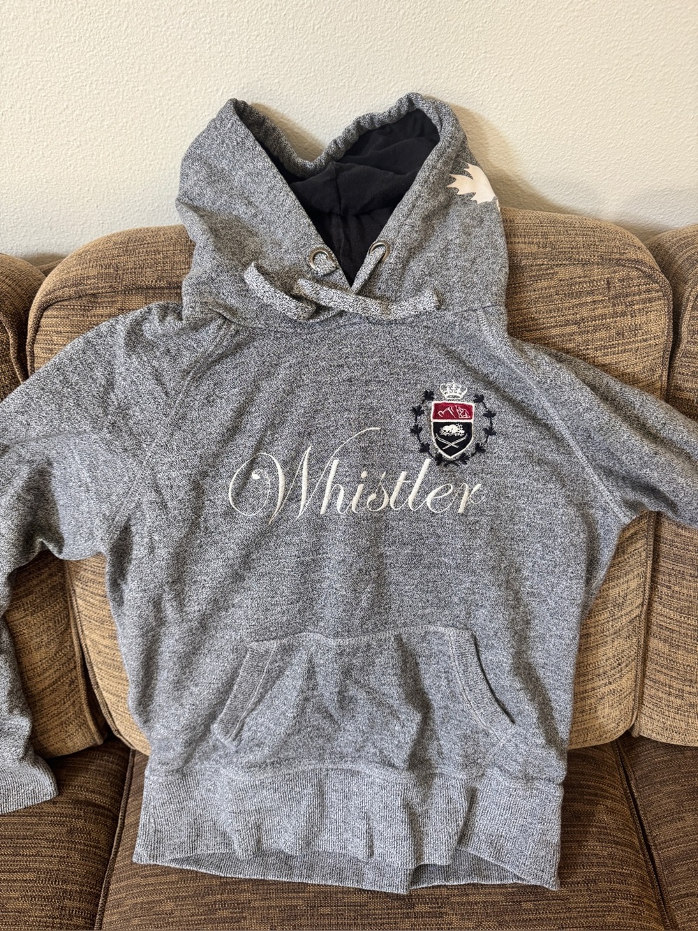 Roots Gray Whistler Crest Hoodie